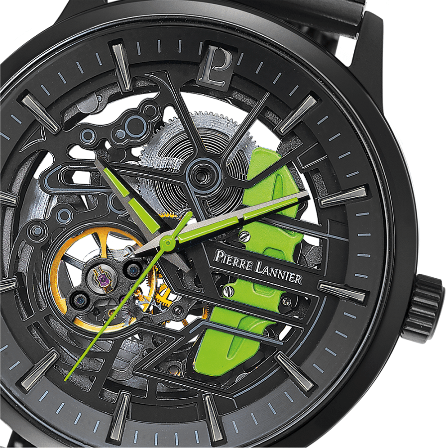 Caliper with black and green dial and milanese strap -338A469 - Image 3