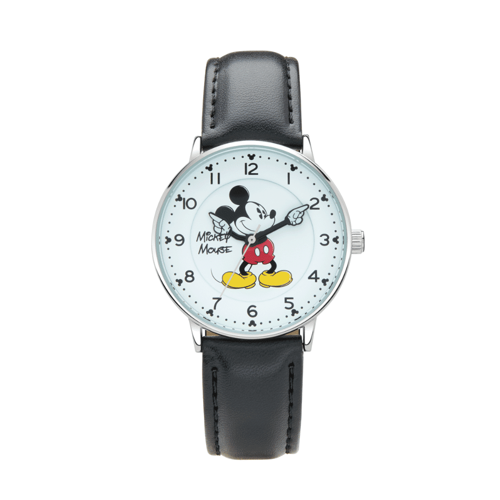 Disney Mickey Icon 38mm Black Leather