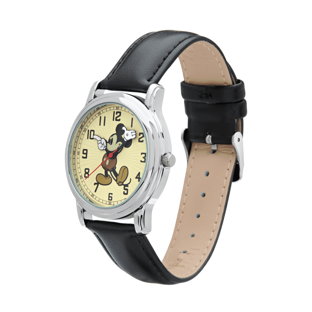 Disney Prime Mickey 36mm Black Leather Watch - Image 2