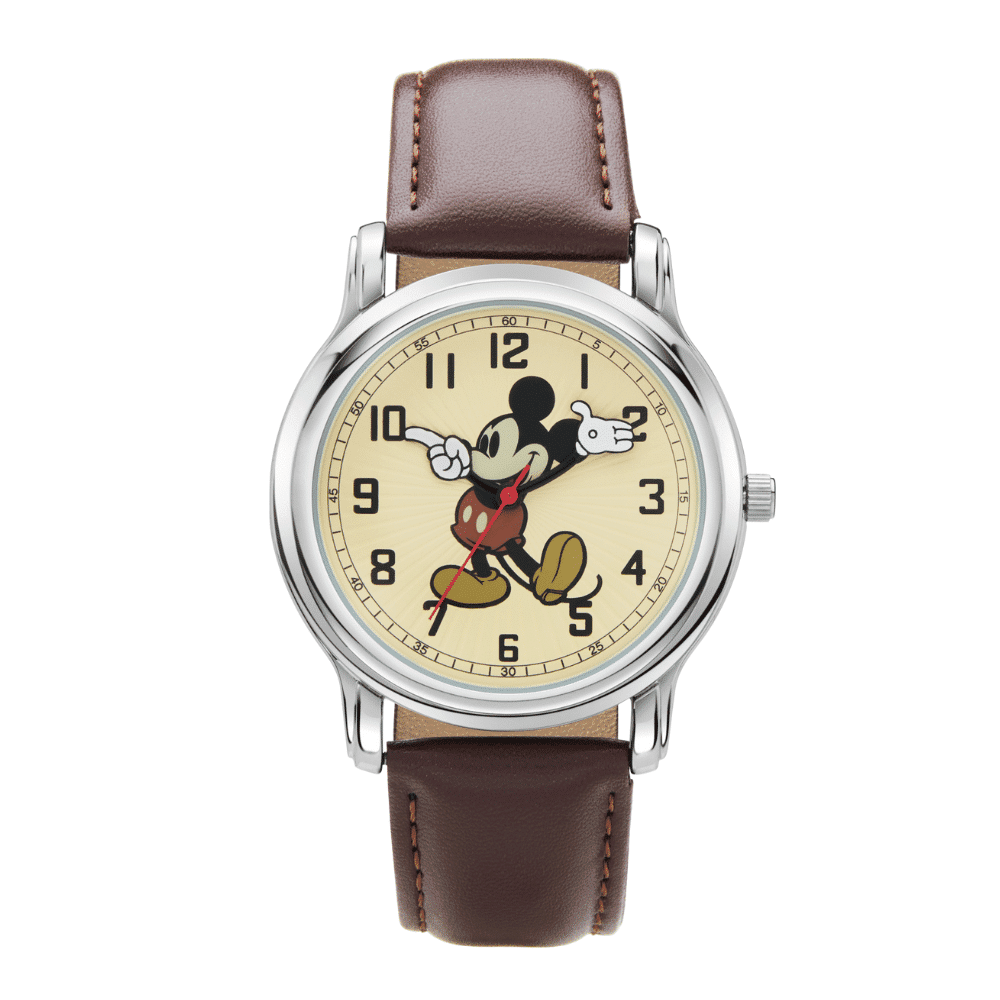 Disney Prime Mickey 36mm Brown Leather Watch