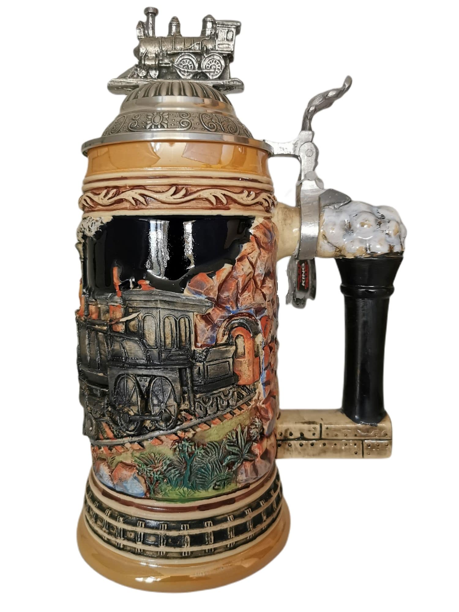 940T - 0.5ltr King Stein with Pewter Train