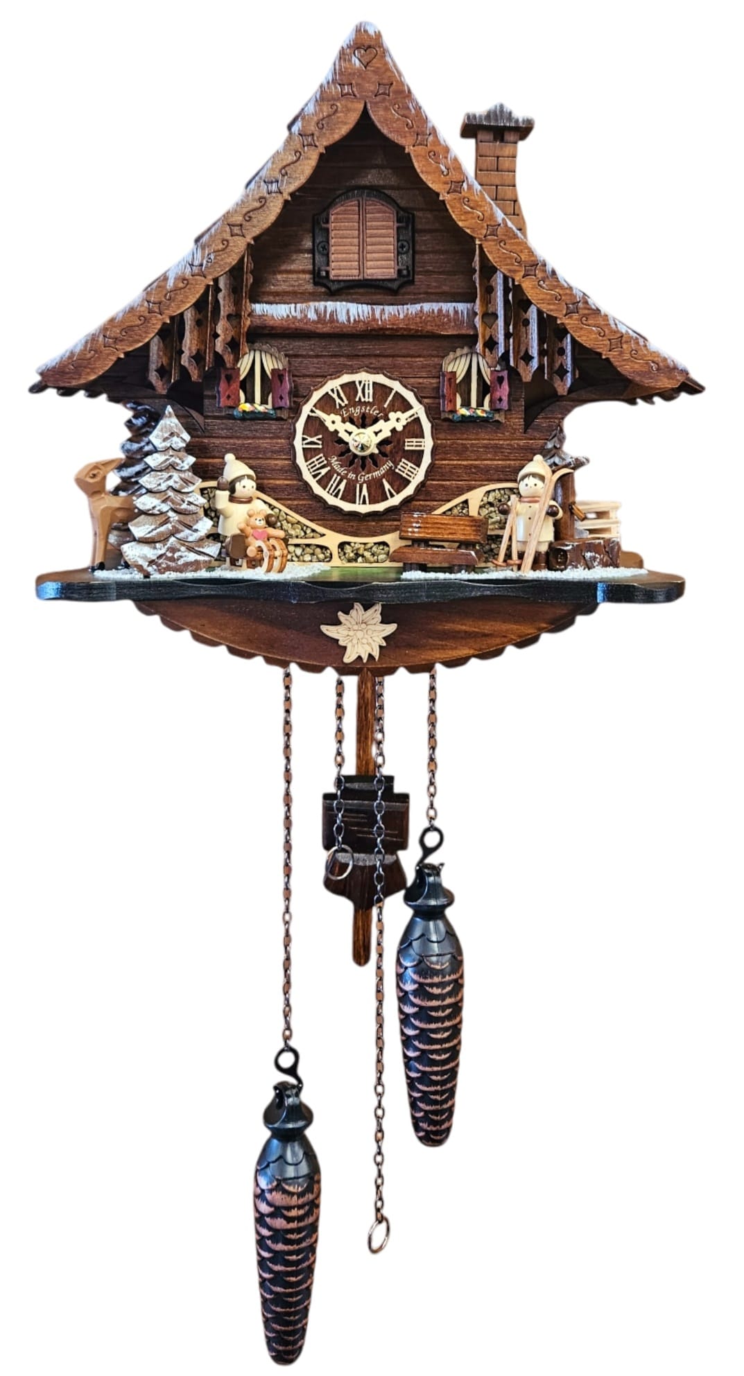 Cuckoo Clock with Skiers - 47124QM