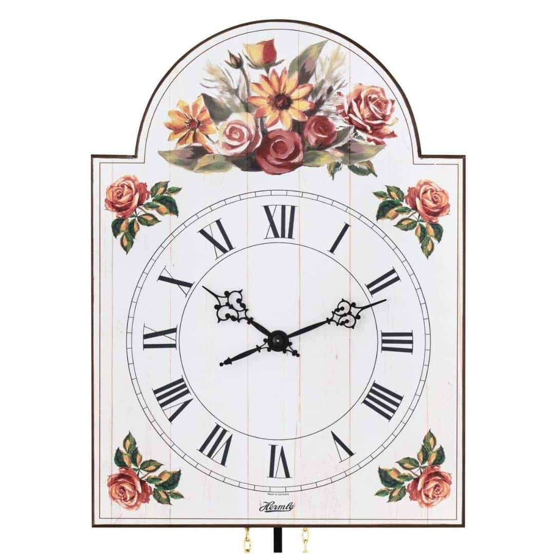 Hermle White Mechanical Shield Wall Clock with Hour Strike - 61026-000711 - Image 2