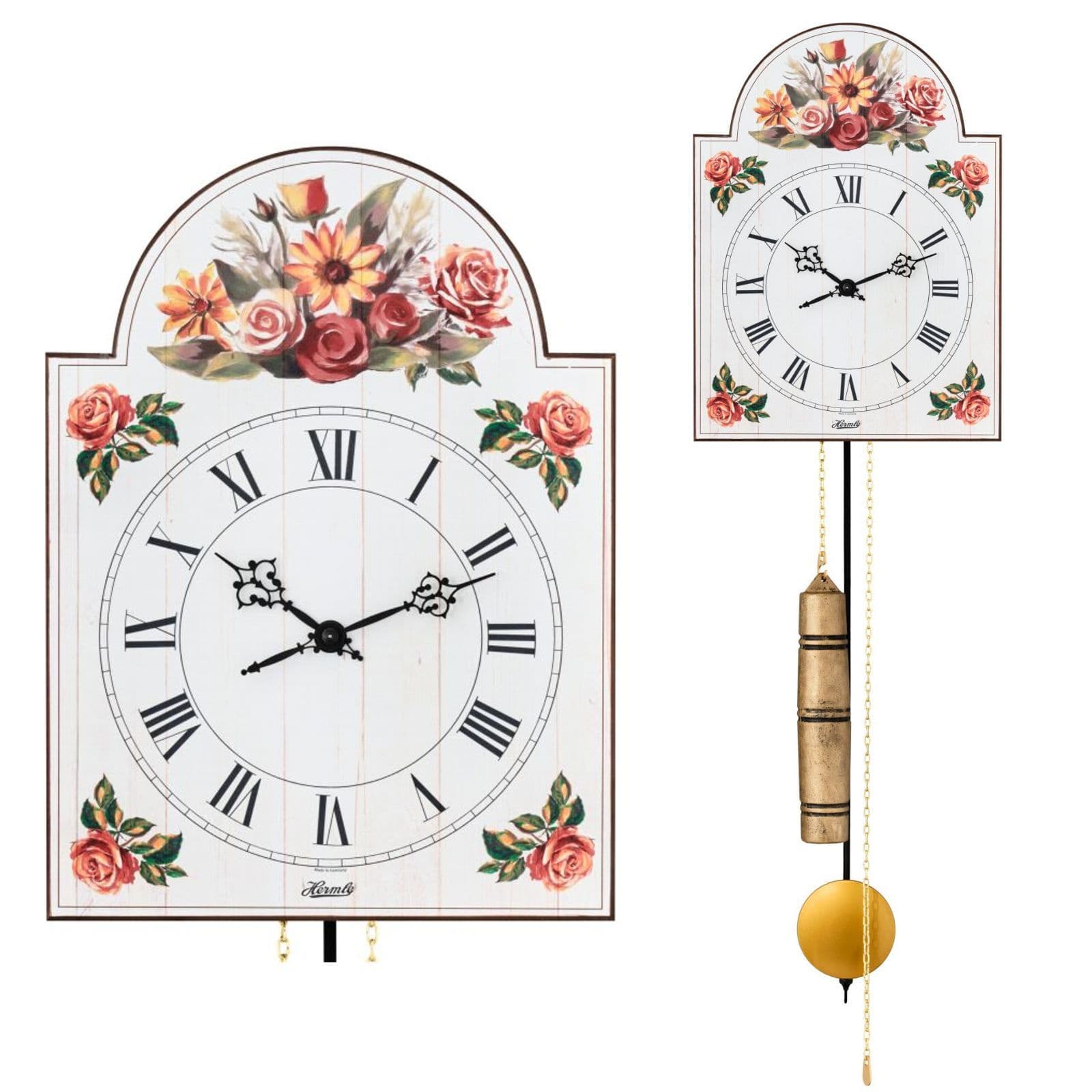 Hermle White Mechanical Shield Wall Clock with Hour Strike - 61026-000711 - Image 3