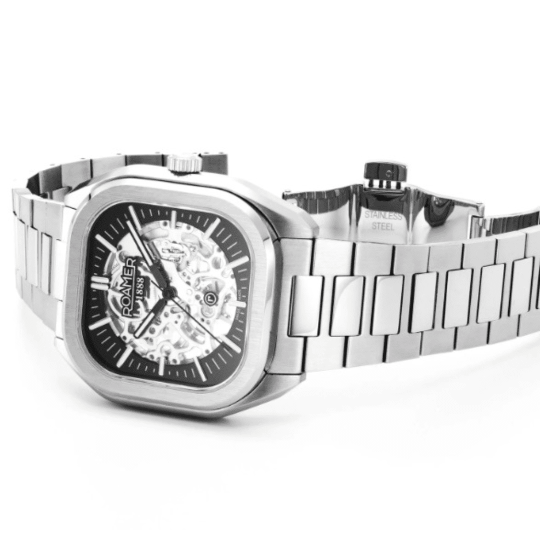 Roamer Mechano Men's Skeleton Watch (Black & Silver) - 985986-41-85-20 - Image 3