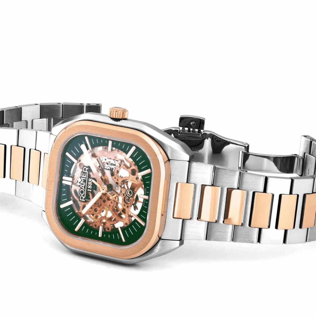 Roamer Mechano Men's Watch (Two Tone & Green) - 985986-49-75-20 - Image 2