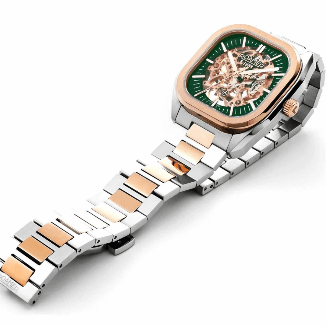 Roamer Mechano Men's Watch (Two Tone & Green) - 985986-49-75-20 - Image 4