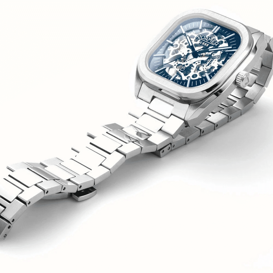 Roamer Mechano Men's Skeleton Watch (Blue & Silver) - 985986-41-45-20 - Image 2
