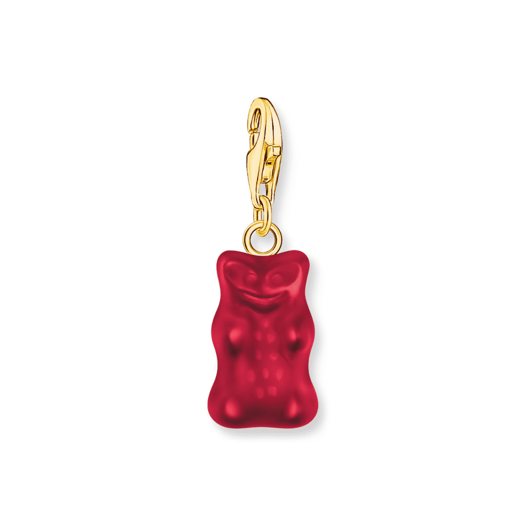 Gold-plated Charm Strawberry Red Goldbear