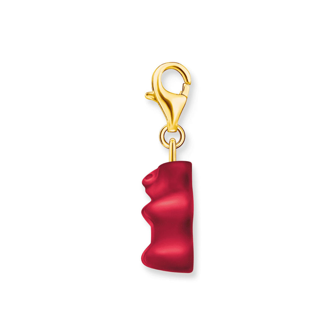 Gold-plated Charm Strawberry Red Goldbear - Image 2