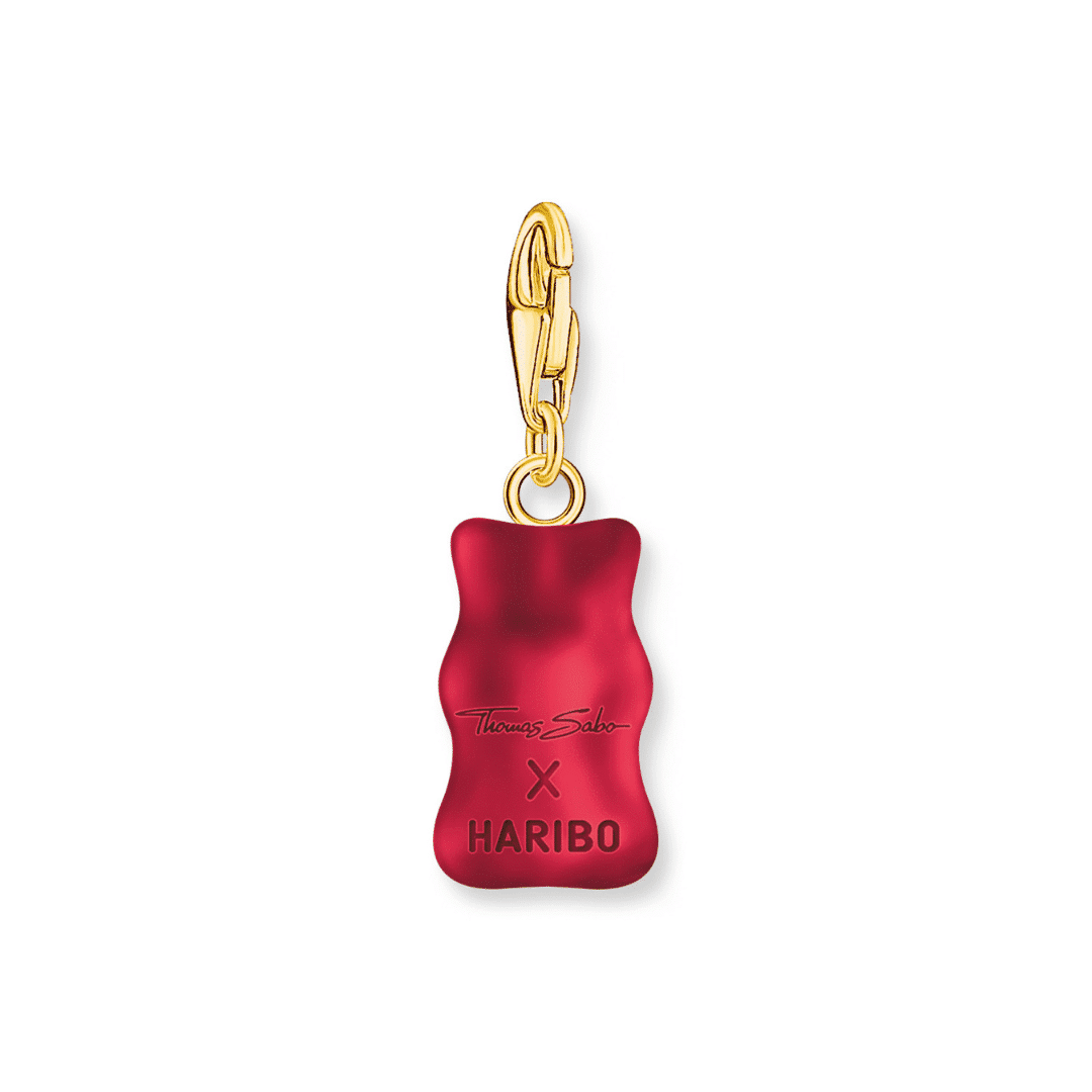 Gold-plated Charm Strawberry Red Goldbear - Image 3
