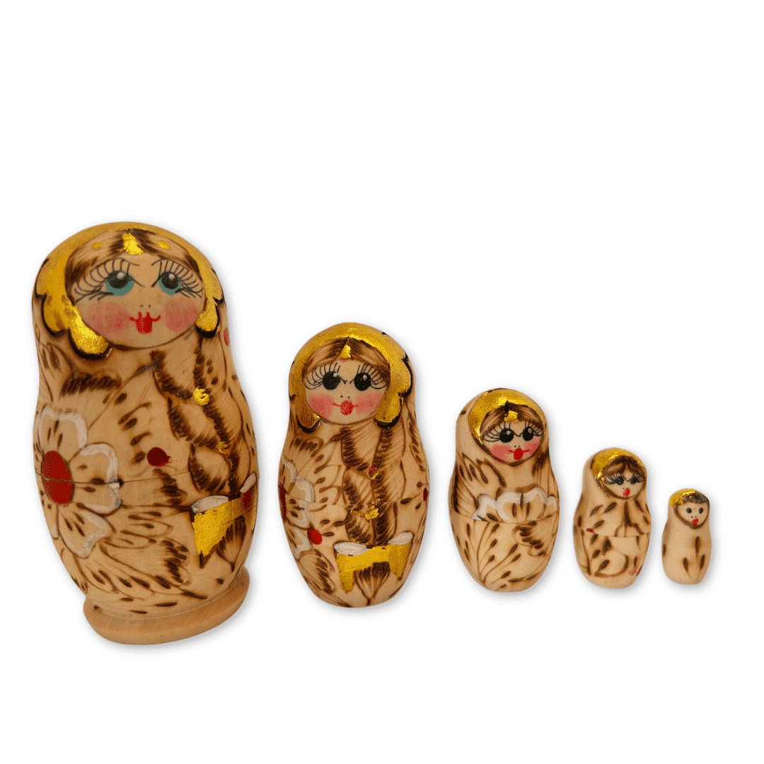 Woodburn 5 Piece Matryoshka Doll Set - Matry04