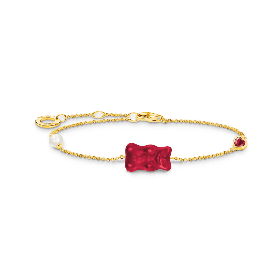 Gold-plated Bracelet Strawberry Red Goldbear