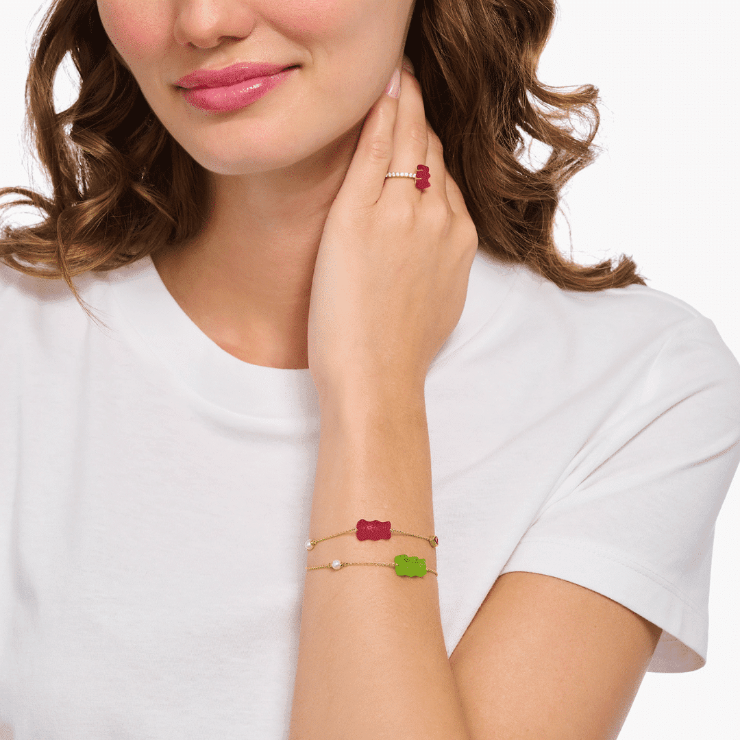 Gold-plated Bracelet Strawberry Red Goldbear - Image 2