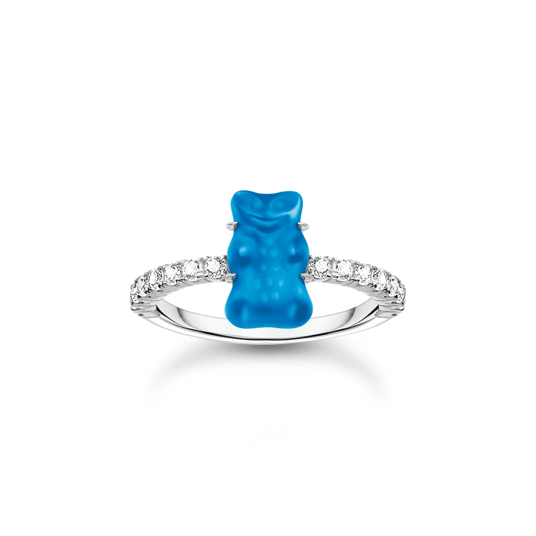 Ring with Blue mini Goldbear
