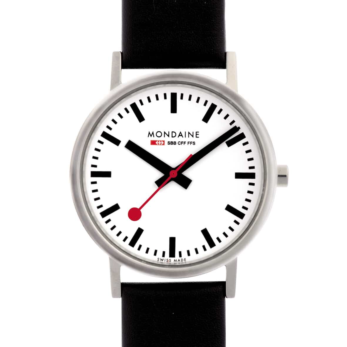 Mondaine Official Swiss Railways Classic Watch with Vegan Grape Leather Strap