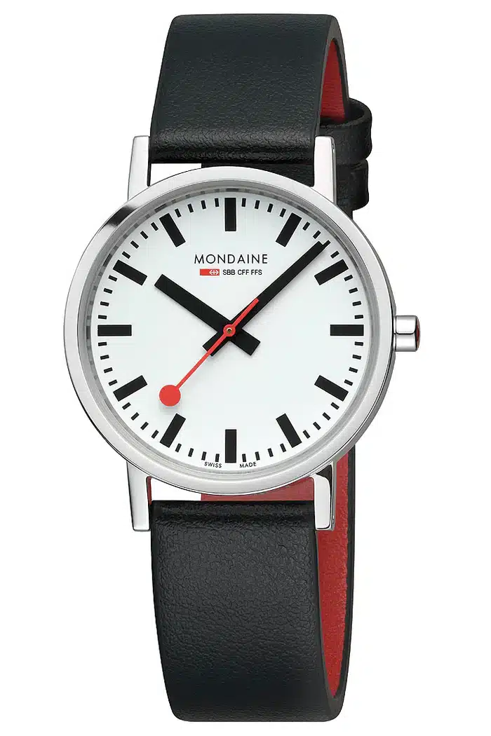 Mondaine Official Swiss Railways Classic Watch with Vegan Grape Leather Strap - Image 2