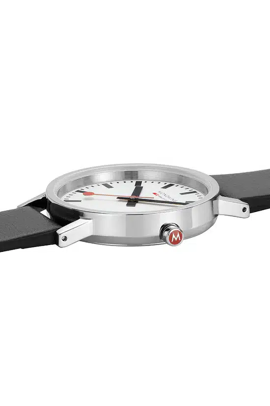 Mondaine Official Swiss Railways Classic Watch with Vegan Grape Leather Strap - Image 4