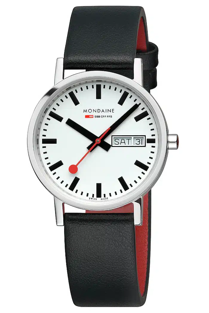 Mondaine Official Swiss Railways Classic Watch with Vegan Grape Leather Strap - Image 2