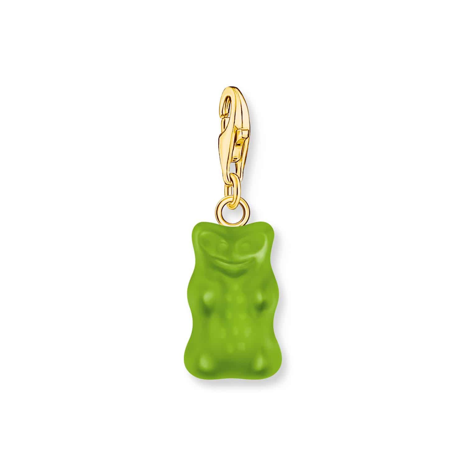 Gold-plated Charm Pendant Apple Green Gold Bear