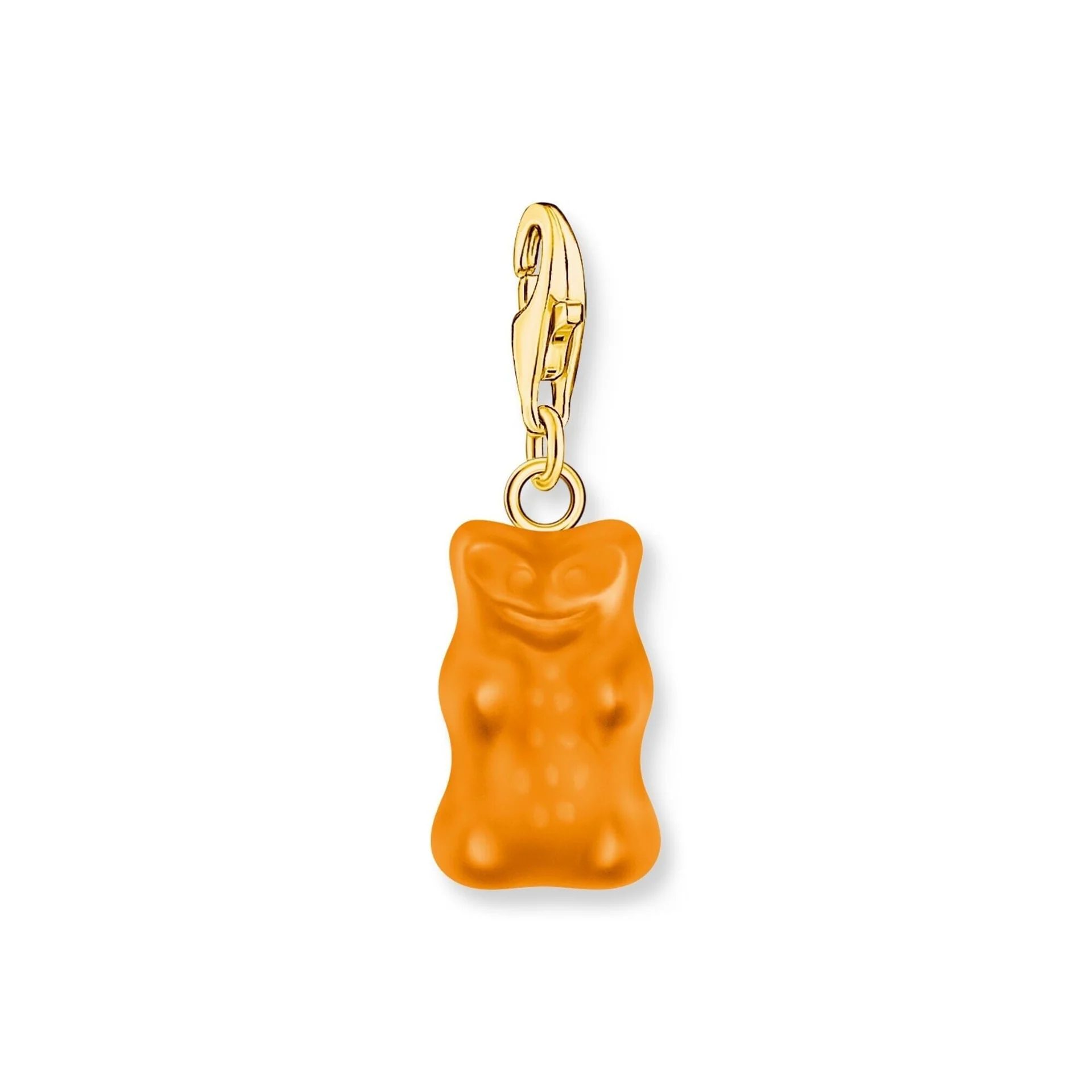 Gold-plated Charm Pendant Orange Gold Bear
