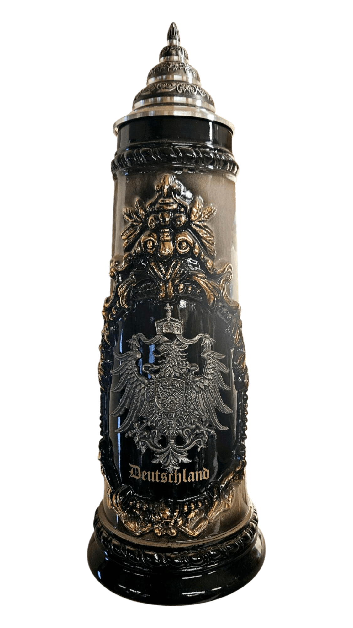 German Eagle Beer Stein with Pewter Eagle -703SZ