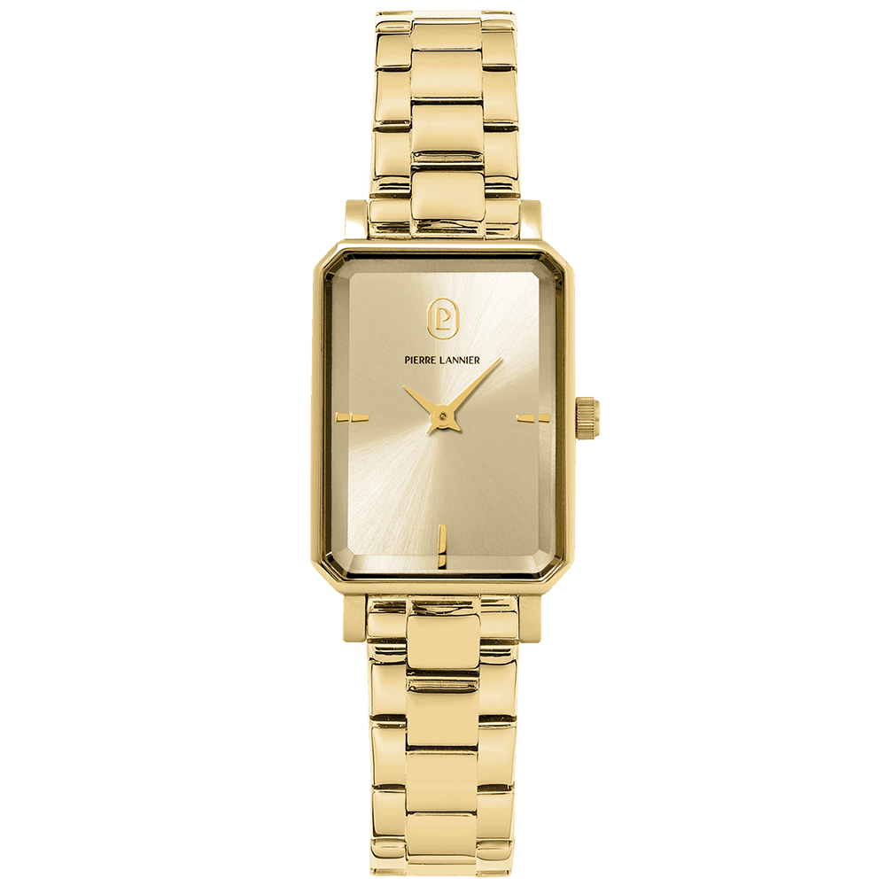 Ariane with gold dial and gold steel strap - 007J542
