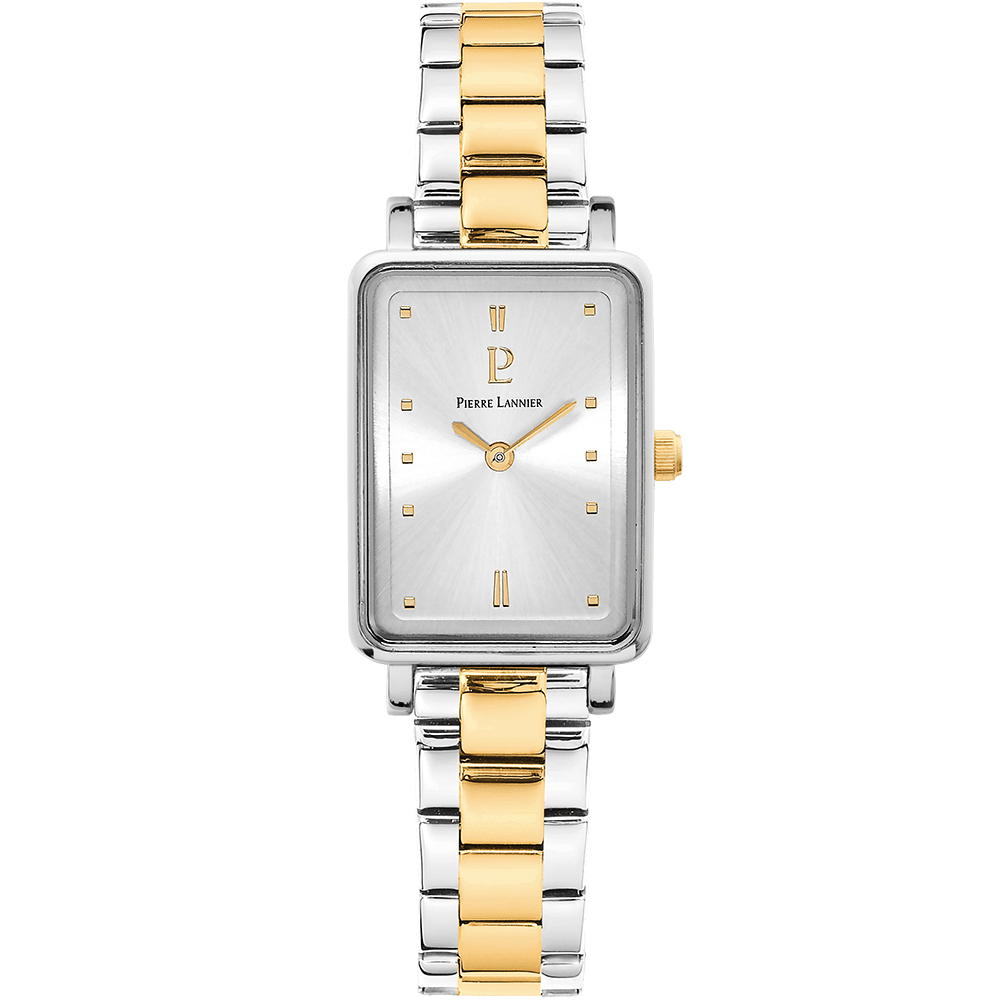 Ariane with silver dial and 2 tone strap – 052J621
