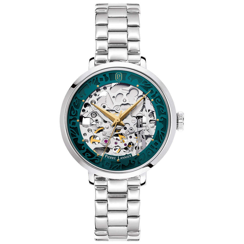 Automatic with green dial and silver stainless steel strap - 141K671
