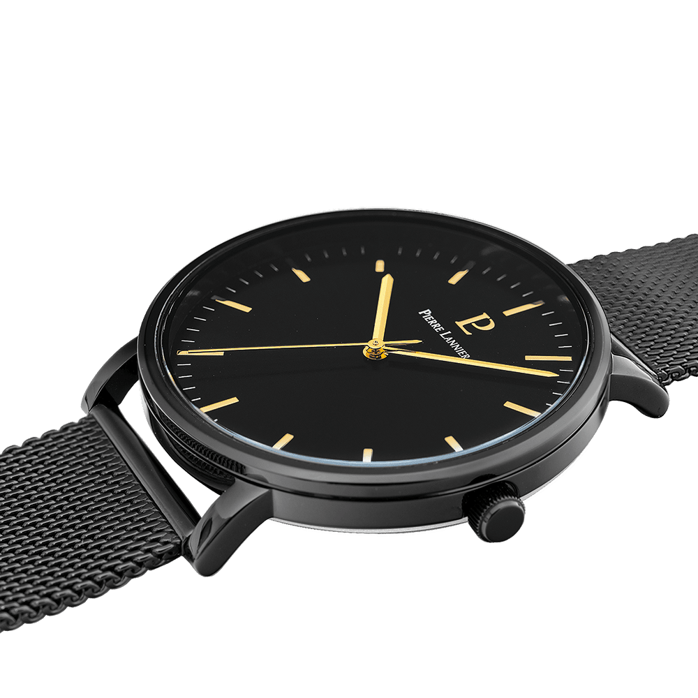 Men Set Essential Black Dial Brown Leather Strap - 388C439 - Image 3