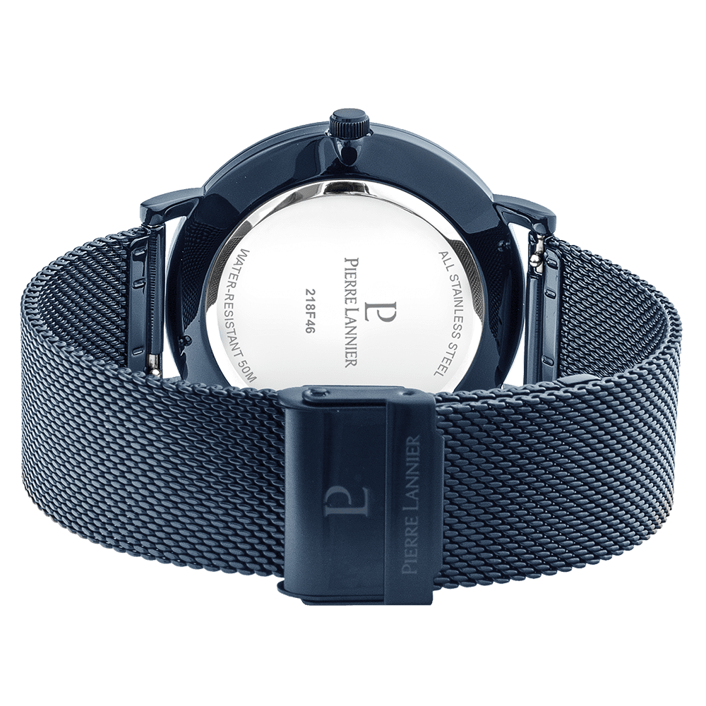 Men Set Essential Blue Dial with Blue Leather Strap - 388C466 - Image 4