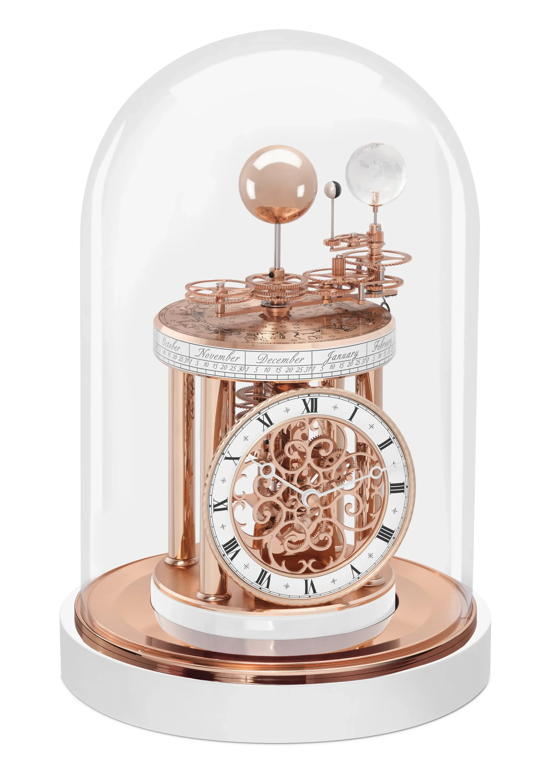 Hermle Rose Gold Astrolabium Clock - Limited Edition