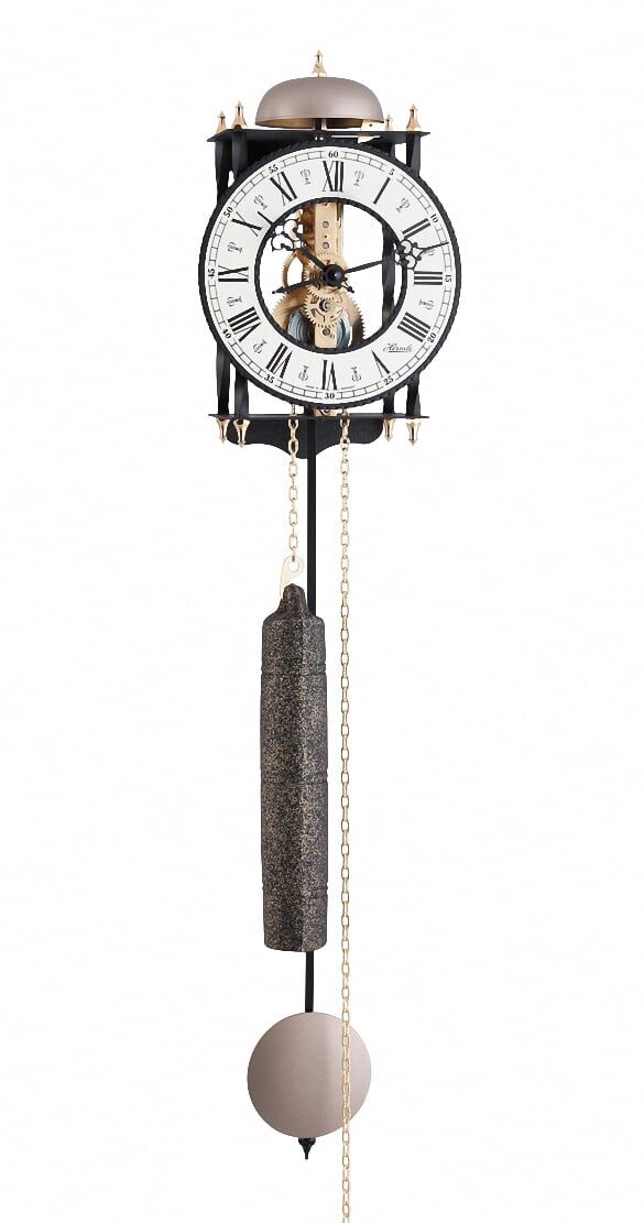 Hermle skeleton wall clock - white dial