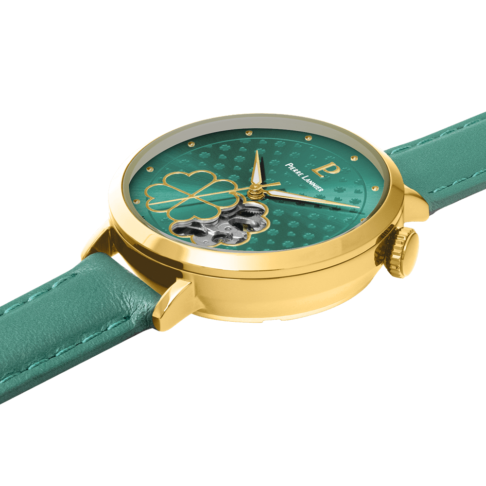 Ladies Watch ESPERANCE Green Dial Green Leather 14 MM Strap 147K577 - Image 3