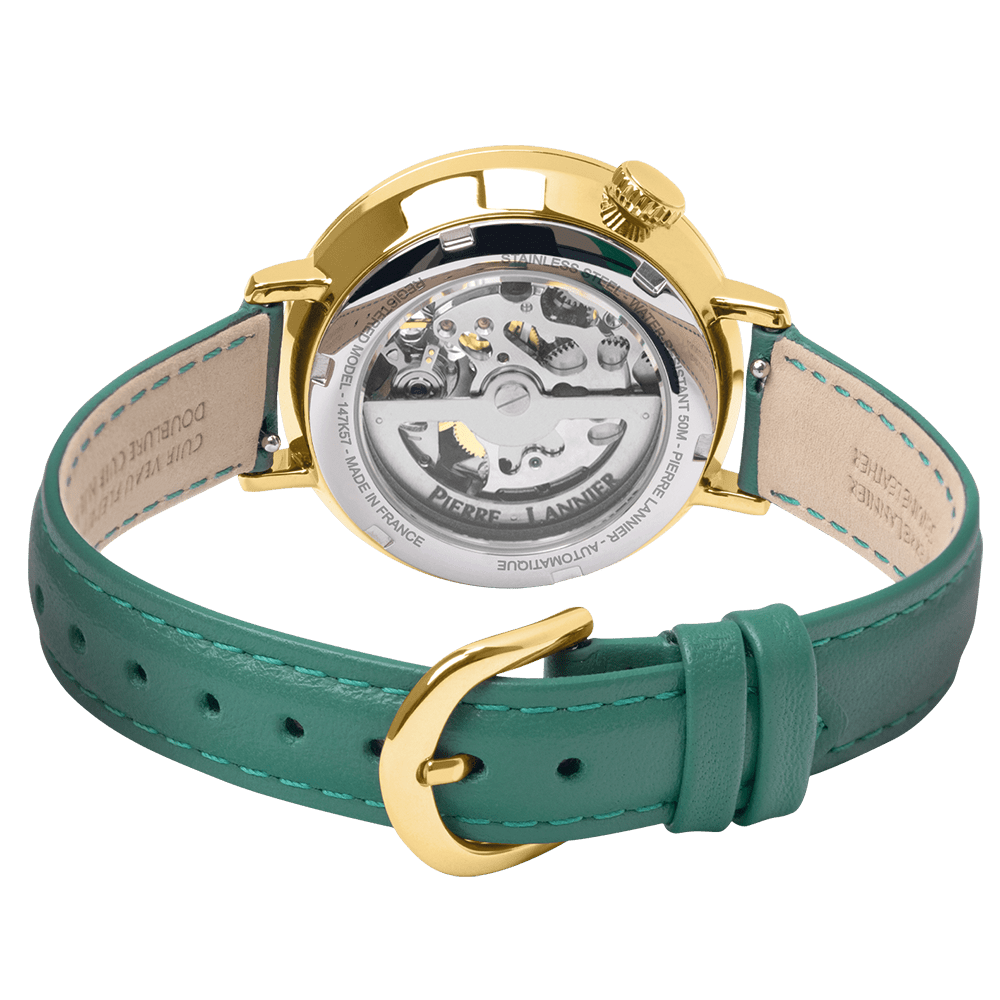 Ladies Watch ESPERANCE Green Dial Green Leather 14 MM Strap 147K577 - Image 2