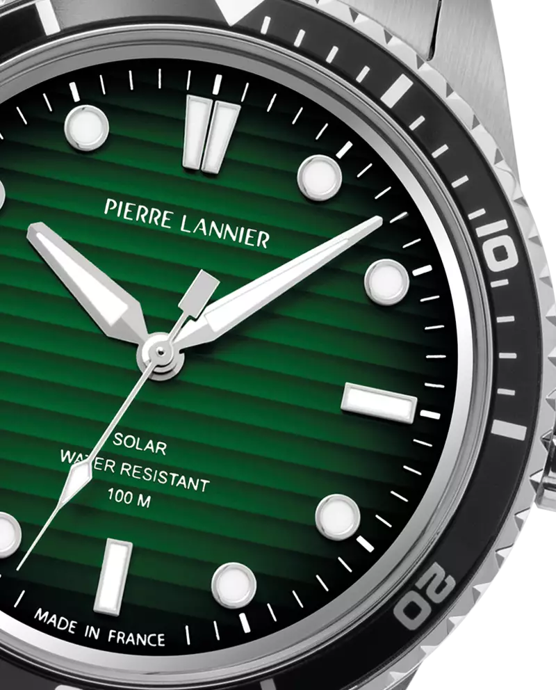 Men Watch INTI Green Dial Silver Stainless Steel 22 MM Strap - 244H171 - Image 3