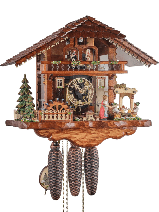 Hoenes 86720T - moving beerdrinkers and rolling pin lady with breakthrough dial