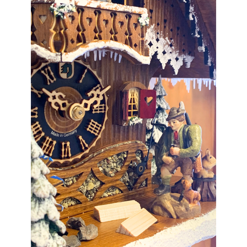 Hönes 6209TWI Black Forest Winter Chalet Cuckoo Clock - Image 4