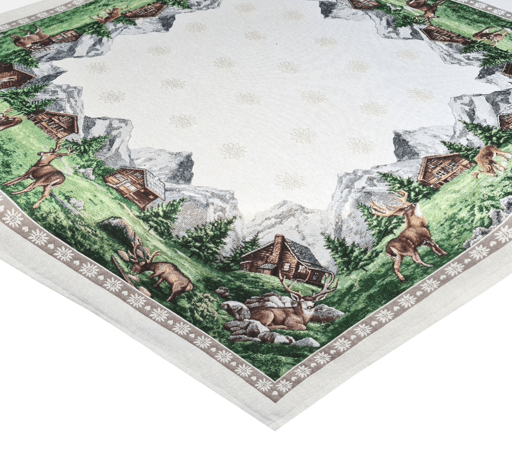 Mountain Deer Table Cloth 97cm x 97cm