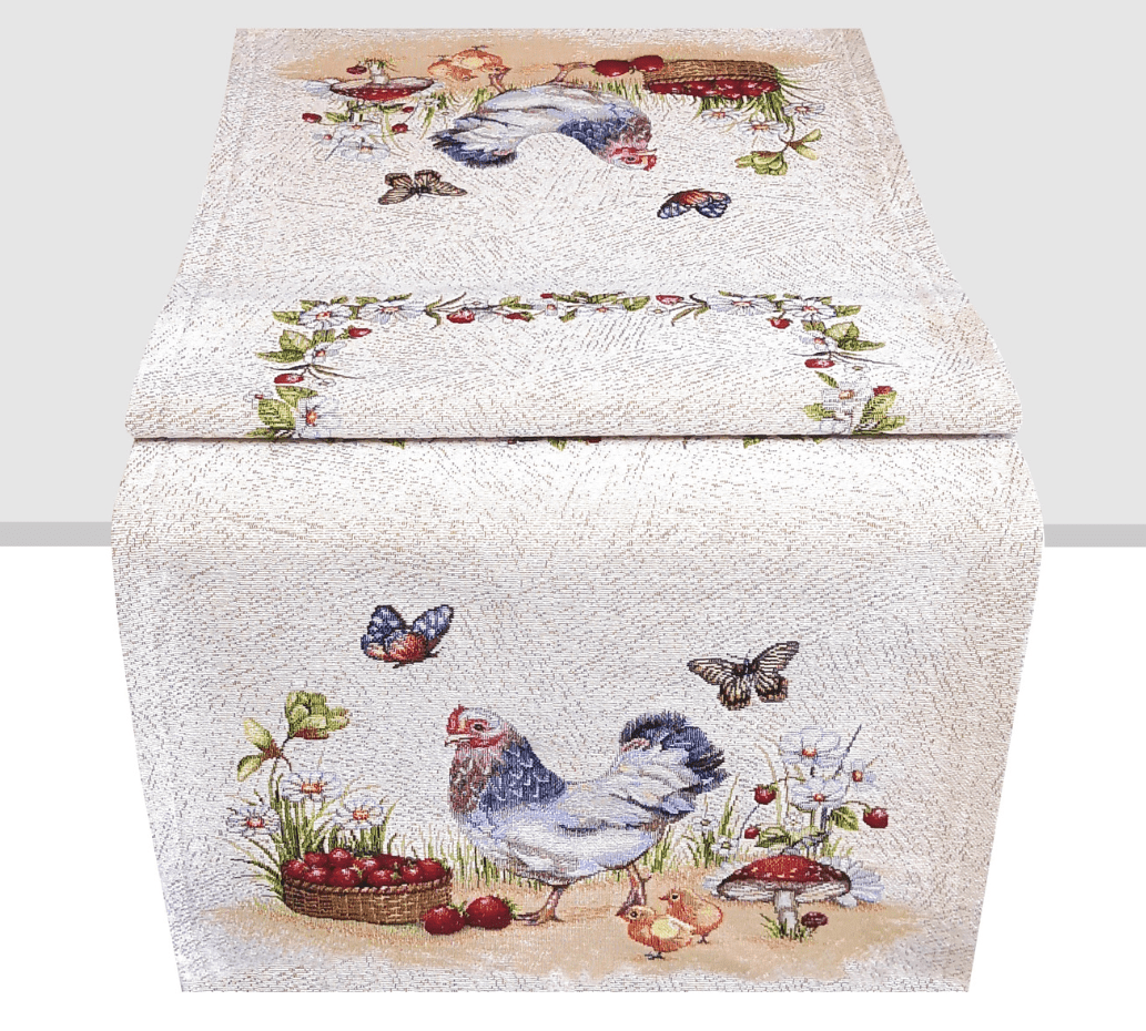 Flock of Chickens Runner 40cm x 135cm