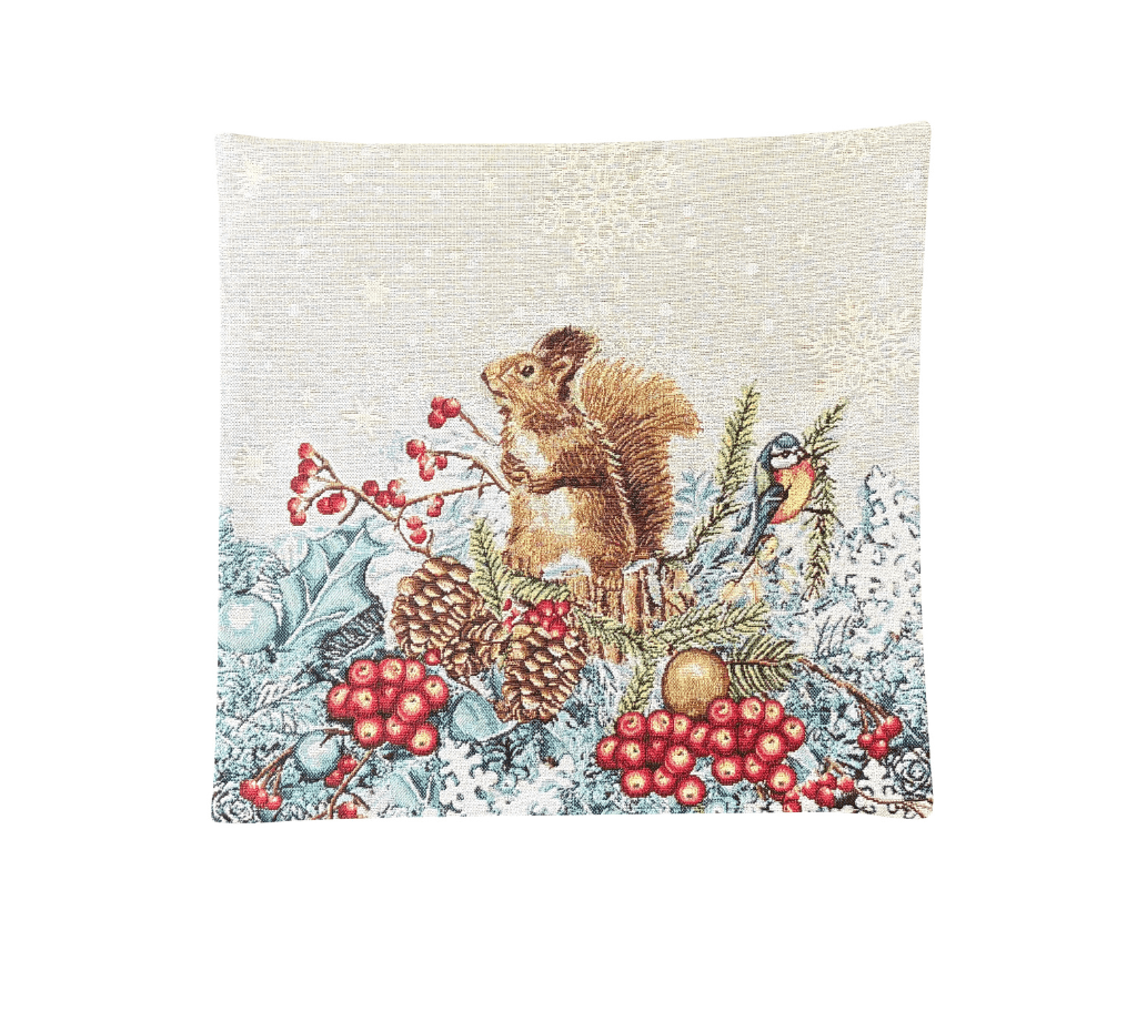 Animals in the Winter Forest Cushion Cover 45cm x 45cm
