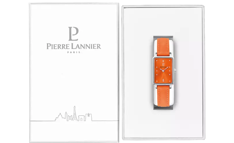 Ariane with orange dial and orange leather strap - 049D655 - Image 5