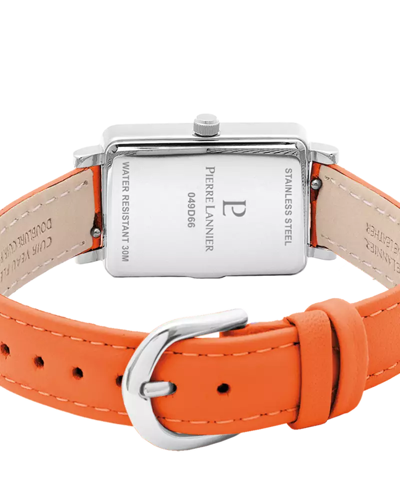 Ariane with orange dial and orange leather strap - 049D655 - Image 3