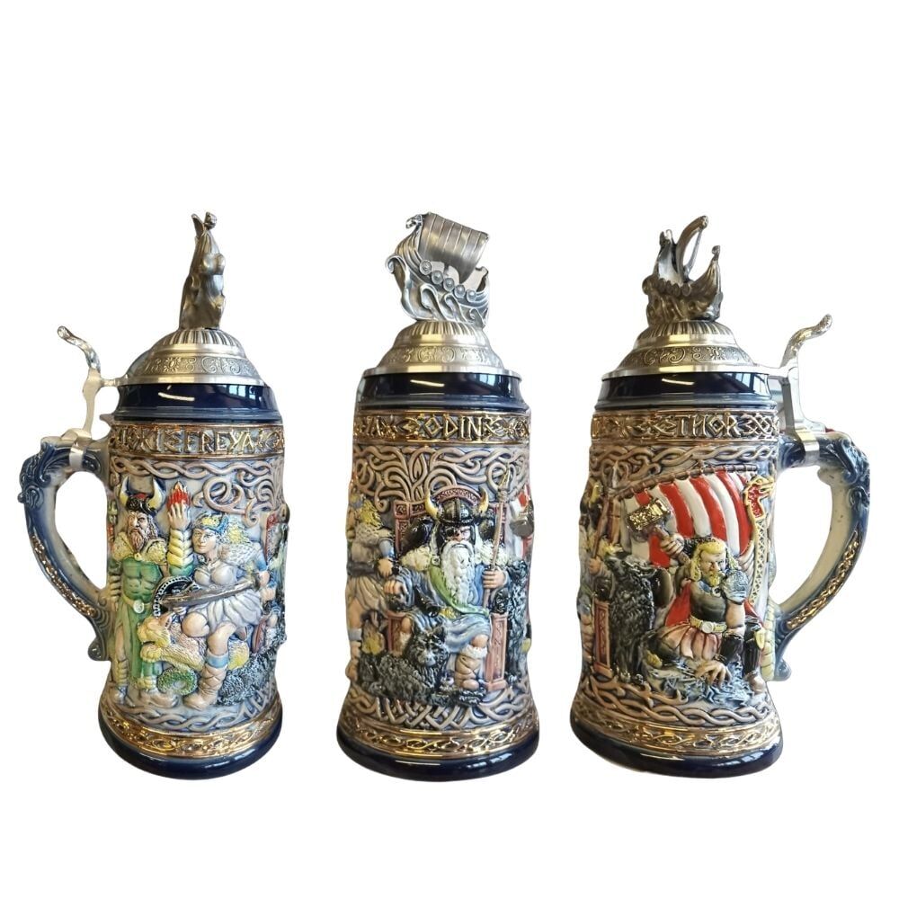 Nordic Gods Viking Ship Lid Stein 0.75L