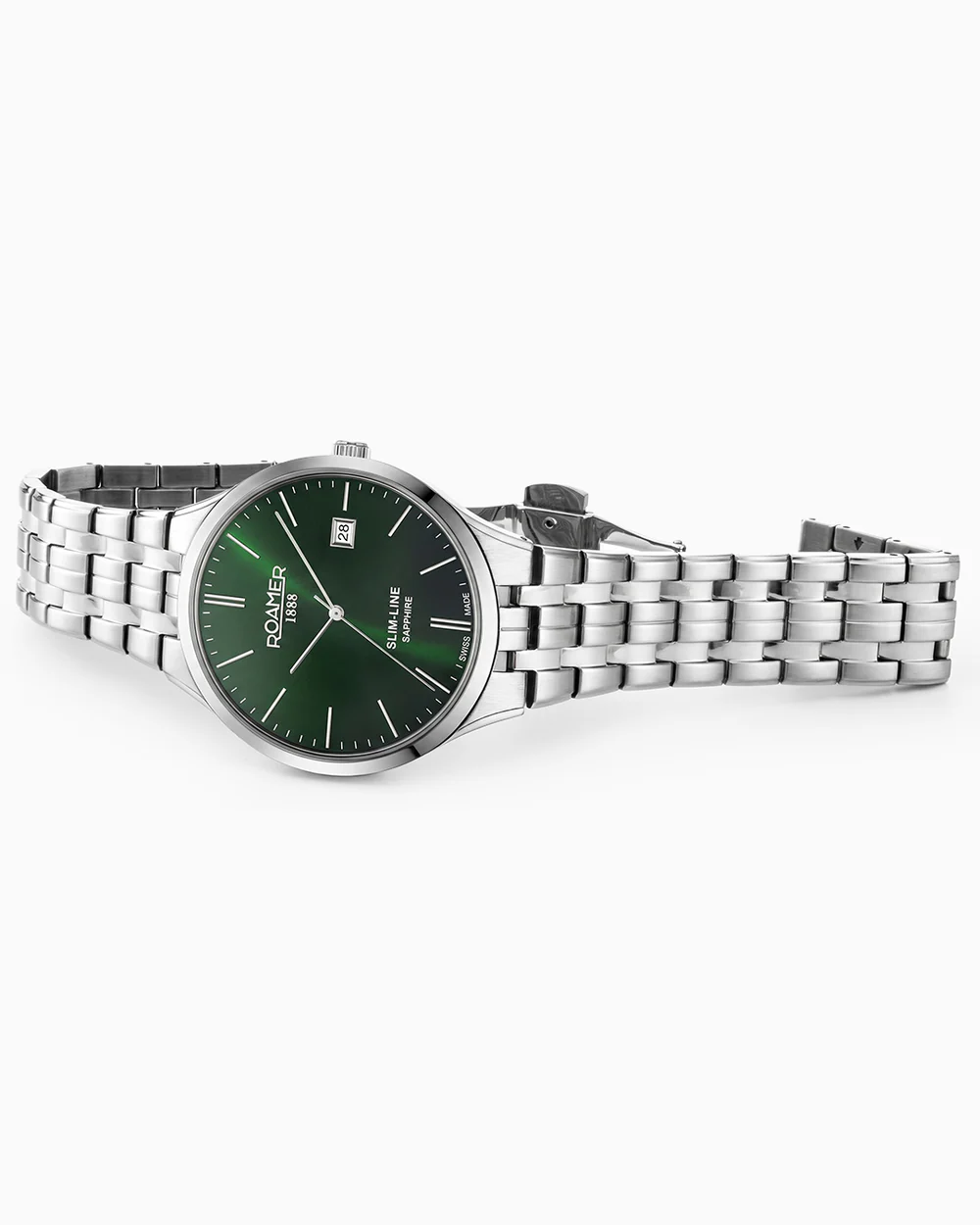Roamer Ladies Classic Slimline (Silver & Emerald Green) - 512833 41 75 20 - Image 2