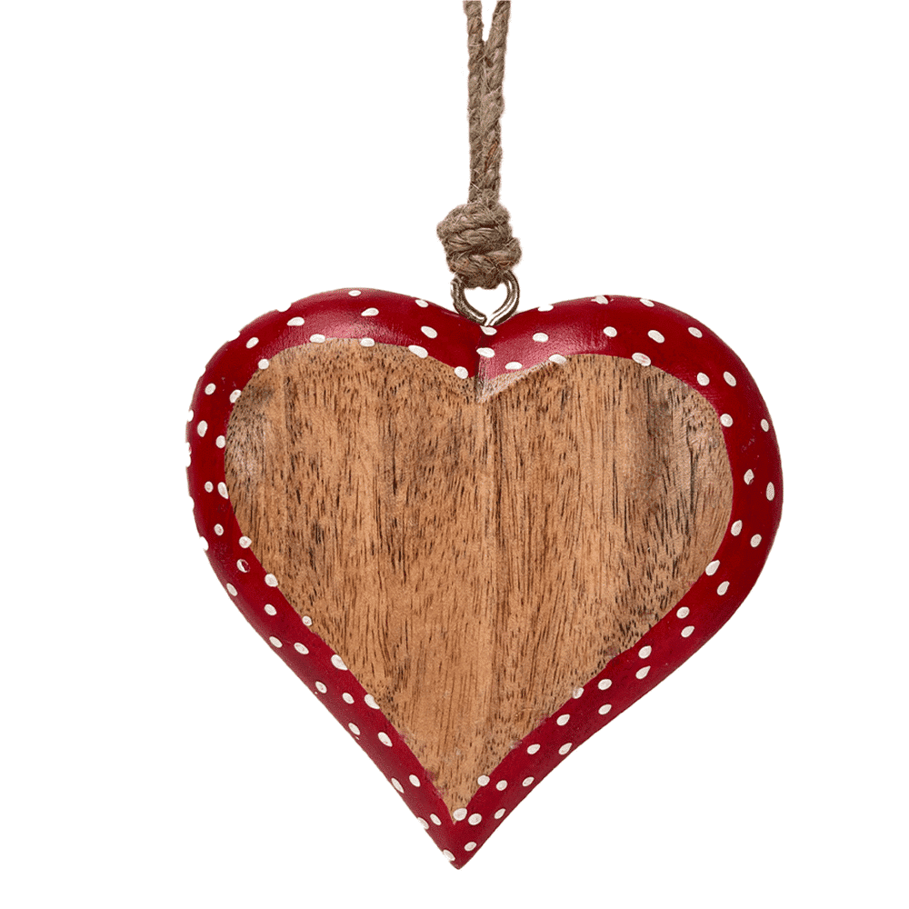 Wooden Heart Hanger - A45225