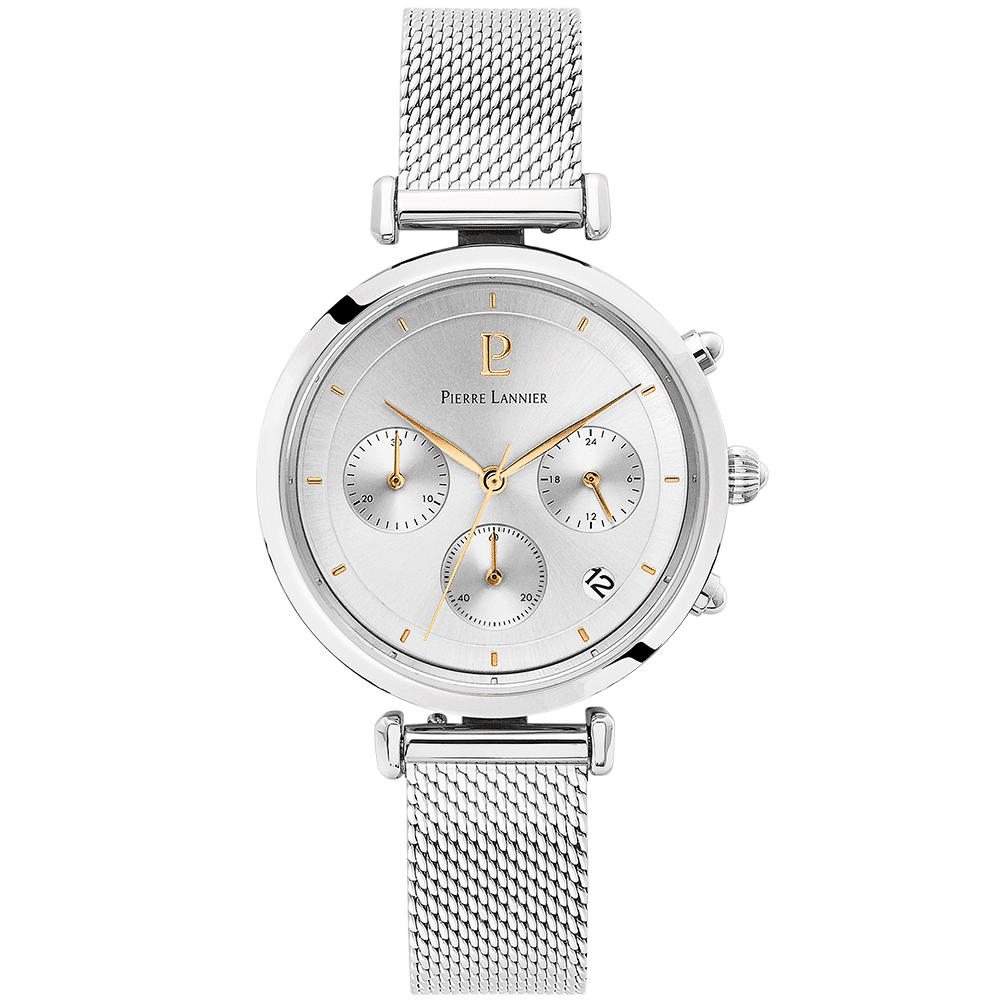 Ladies Watch LUTECIA Silver Dial Silver Mesh Strap - 082J621