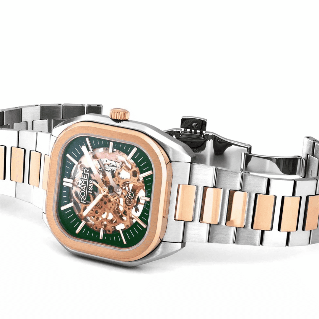Roamer Mechano Men's Watch (Two Tone & Green) - 985986-49-75-20 - Image 2