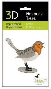 3D model, robin, cardboard, laser-cut - Image 2