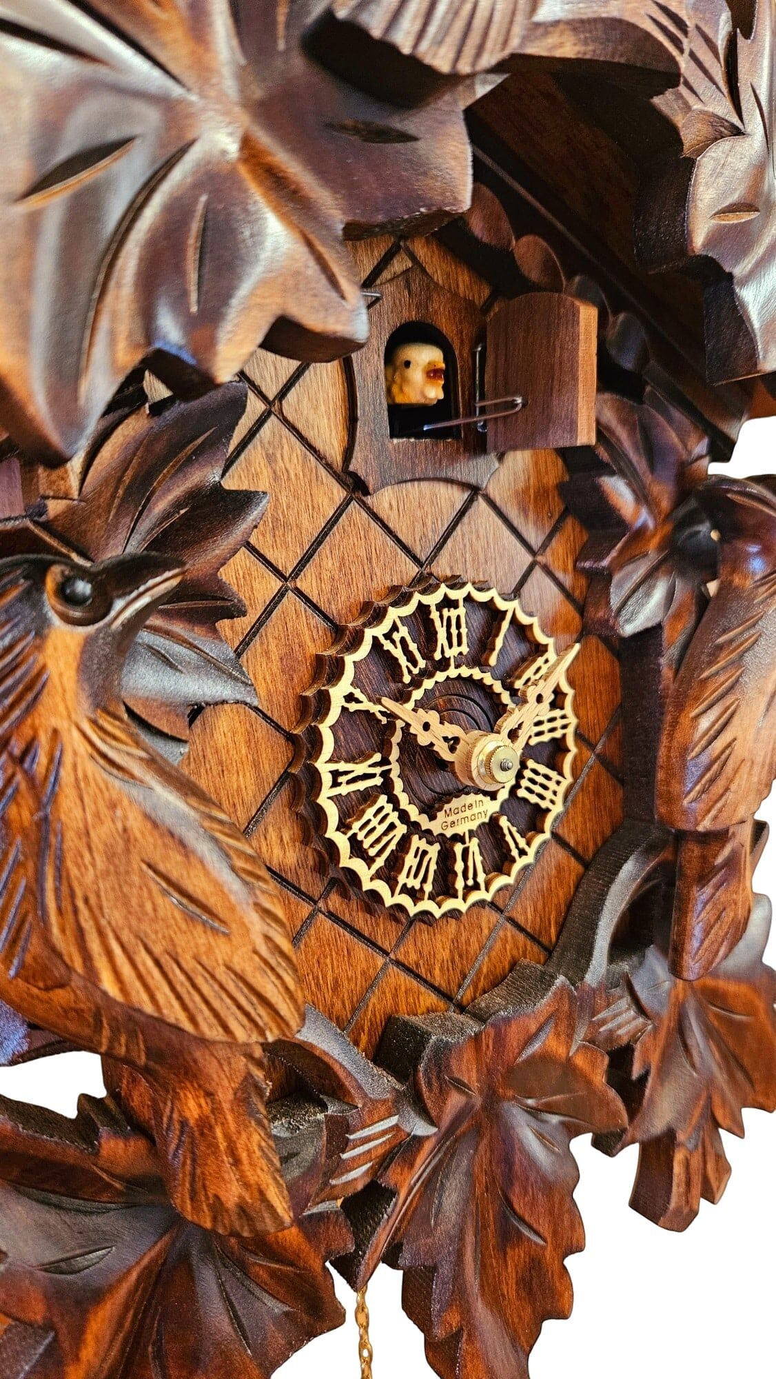 Birds and Leaves Cuckoo Clock 1101-3 - Image 3